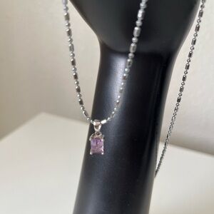 Sterling Silver Amethyst Necklace